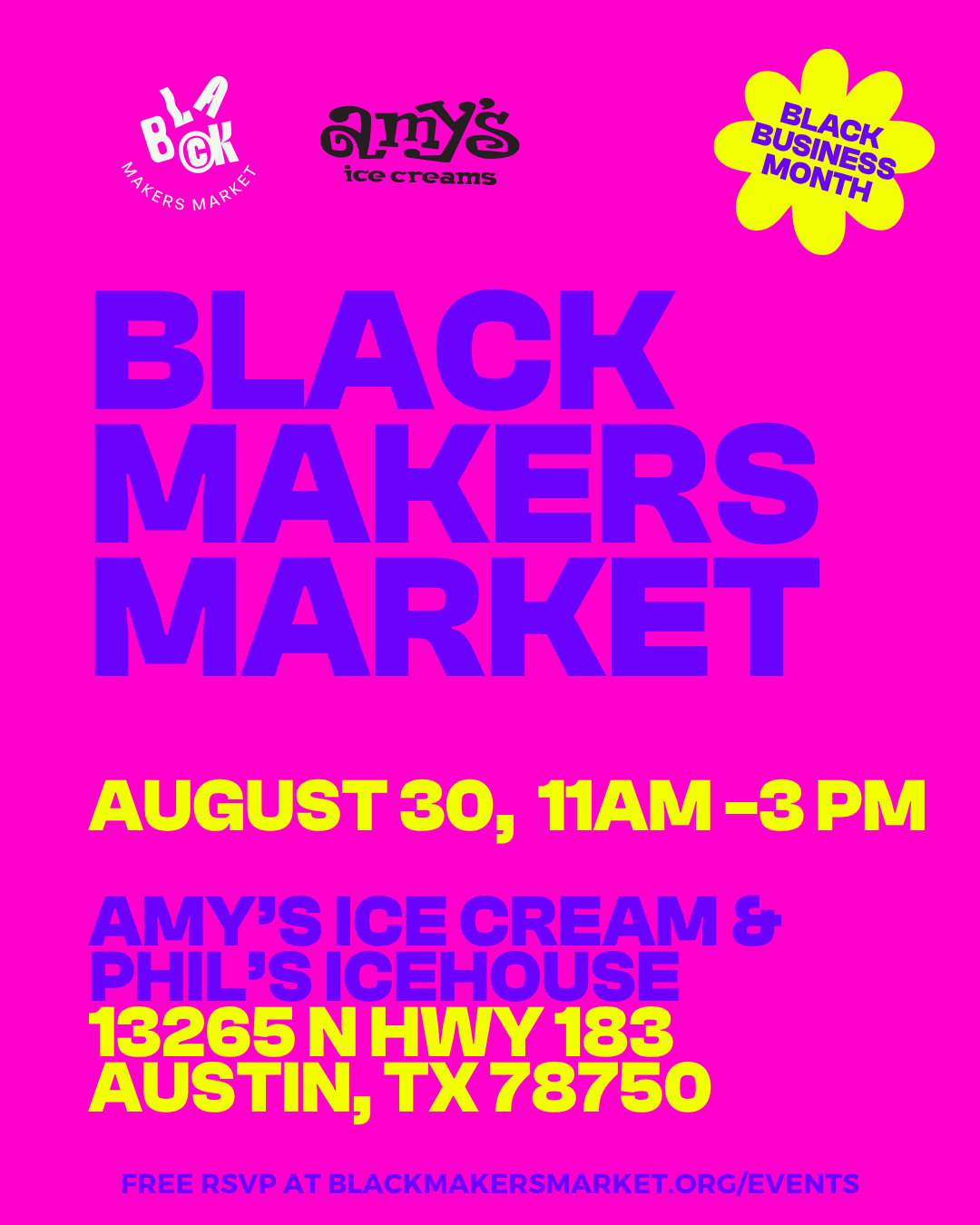 August 30 2026 - BMM Pop-up at Amy's Ice Cream